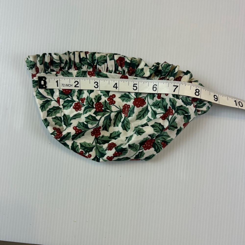 Longaberger Tea Basket Liner in Traditional Holly Pattern - Picture 8 of 10